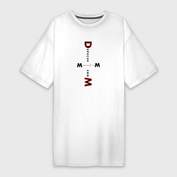Футболка женская-платье Depeche Mode - Memento Mori Logo, цвет: белый