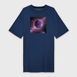 Женская футболка-платье Планета фиолет