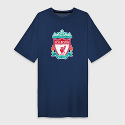 Футболка женская-платье Liverpool fc sport collection, цвет: тёмно-синий