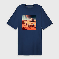 Женская футболка-платье Вечер на марсе