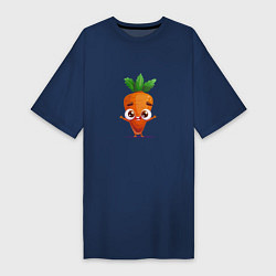 Женская футболка-платье Морковка кавайная