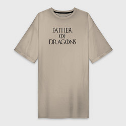 Женская футболка-платье Папа драконов