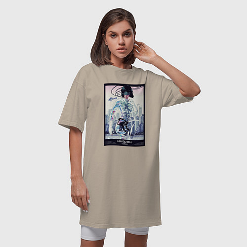 Женская футболка-платье Motoko in camouflage / Миндальный – фото 3