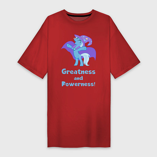 Женская футболка-платье Величие и могущество Трикси / Красный – фото 1