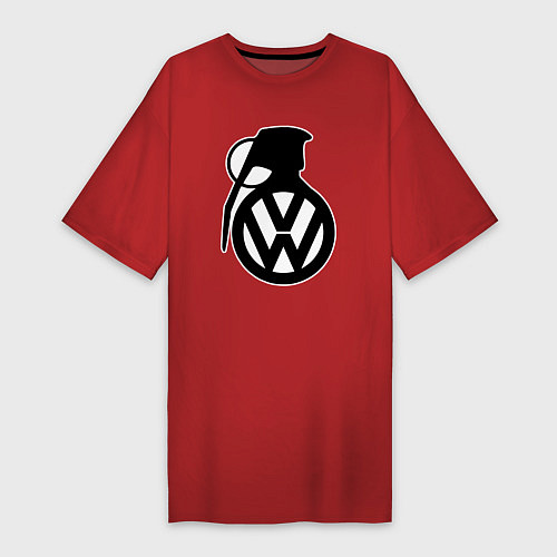 Женская футболка-платье Volkswagen grenade / Красный – фото 1