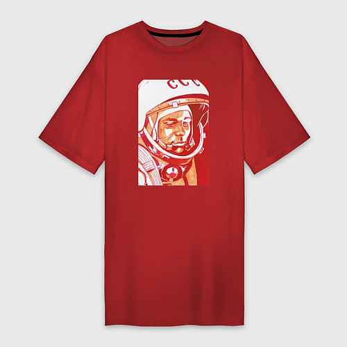 Женская футболка-платье Gagarin in red / Красный – фото 1