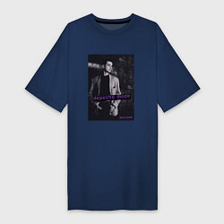 Футболка женская-платье Depeche Mode Dave Gahan noir, цвет: тёмно-синий