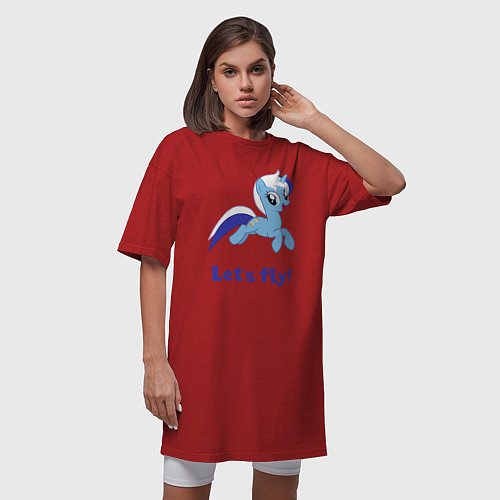 Женская футболка-платье Пони Менуэт / Красный – фото 3