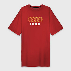 Футболка женская-платье Audi fire, цвет: красный