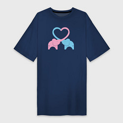 Женская футболка-платье Elephants love