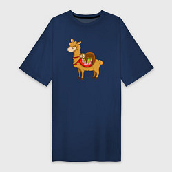 Женская футболка-платье Лама и ленивец