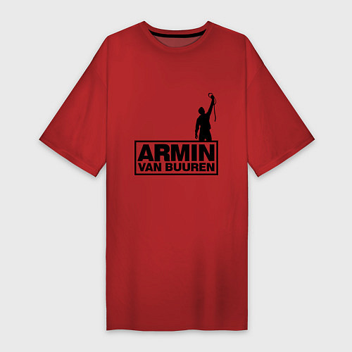 Женская футболка-платье Armin van buuren / Красный – фото 1