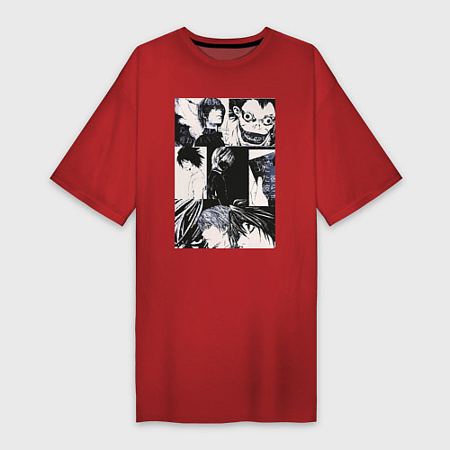 Женская футболка-платье Тетрадь смерти Рюк / Красный – фото 1