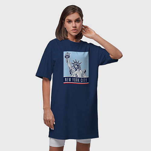Женская футболка-платье Style New York / Тёмно-синий – фото 3