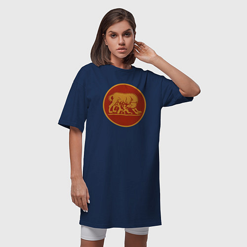 Женская футболка-платье Римская республика Total War: Rome II - Rise of th / Тёмно-синий – фото 3