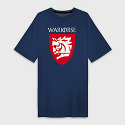 Футболка женская-платье Warhorse logo, цвет: тёмно-синий