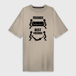 Женская футболка-платье Best friends