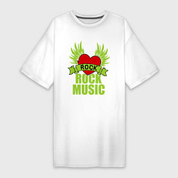 Женская футболка-платье Rock Music Love