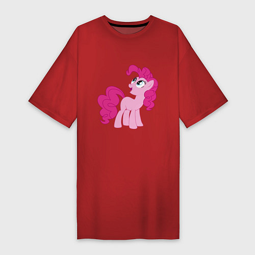 Женская футболка-платье Пони Пинки Пай / Красный – фото 1