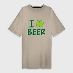 Женская футболка-платье Love beer