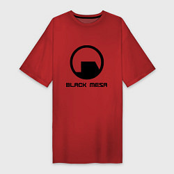 Футболка женская-платье Black Mesa: Logo, цвет: красный