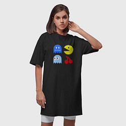 Футболка женская-платье Pac-Man Pack, цвет: черный — фото 2