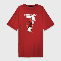 Футболка женская-платье Ronaldo 07, цвет: красный