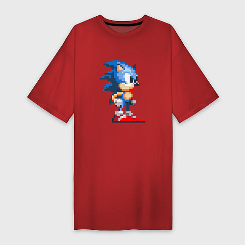Женская футболка-платье Sonic / Красный – фото 1