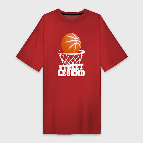 Женская футболка-платье Баскетбол / Красный – фото 1