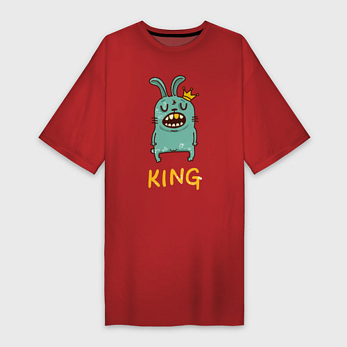 Женская футболка-платье Rabbit King / Красный – фото 1