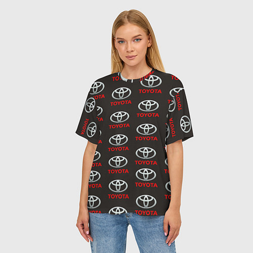 Женская футболка оверсайз Toyota / 3D-принт – фото 3