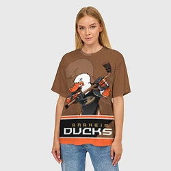 Футболка оверсайз женская Anaheim Ducks, цвет: 3D-принт — фото 2