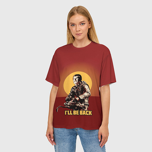Женская футболка оверсайз Stalin: Ill Be Back / 3D-принт – фото 3