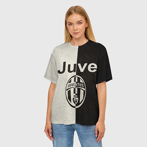 Женская футболка оверсайз Juventus6 / 3D-принт – фото 3