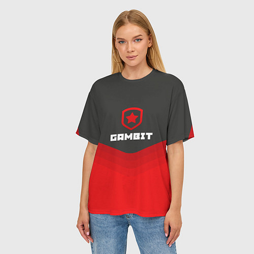 Женская футболка оверсайз Gambit Gaming Uniform / 3D-принт – фото 3