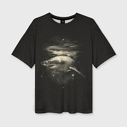 Женская футболка оверсайз Cosmic Shark