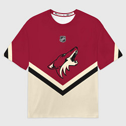 Футболка оверсайз женская NHL: Arizona Coyotes, цвет: 3D-принт