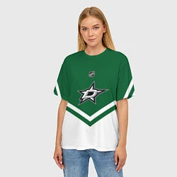Футболка оверсайз женская NHL: Dallas Stars, цвет: 3D-принт — фото 2