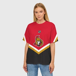 Футболка оверсайз женская NHL: Ottawa Senators, цвет: 3D-принт — фото 2