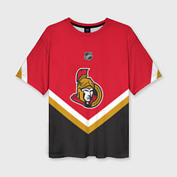 Футболка оверсайз женская NHL: Ottawa Senators, цвет: 3D-принт