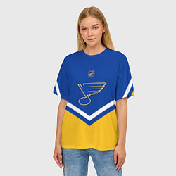 Футболка оверсайз женская NHL: St. Louis Blues, цвет: 3D-принт — фото 2