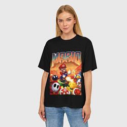 Футболка оверсайз женская Mario Doom, цвет: 3D-принт — фото 2