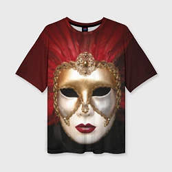 Женская футболка оверсайз Венецианская маска