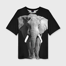 Женская футболка оверсайз Старый слон