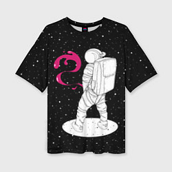 Женская футболка оверсайз Космическая струя