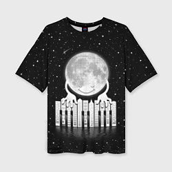 Женская футболка оверсайз Лунная мелодия