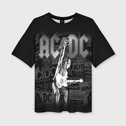 Женская футболка оверсайз AC/DC: Rock You