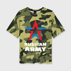 Женская футболка оверсайз Russian army