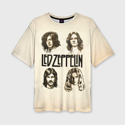 Футболка оверсайз женская Led Zeppelin Guys, цвет: 3D-принт