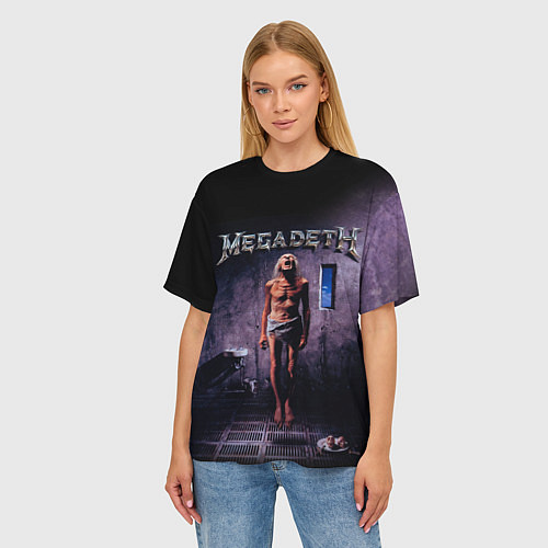 Женская футболка оверсайз Megadeth: Madness / 3D-принт – фото 3